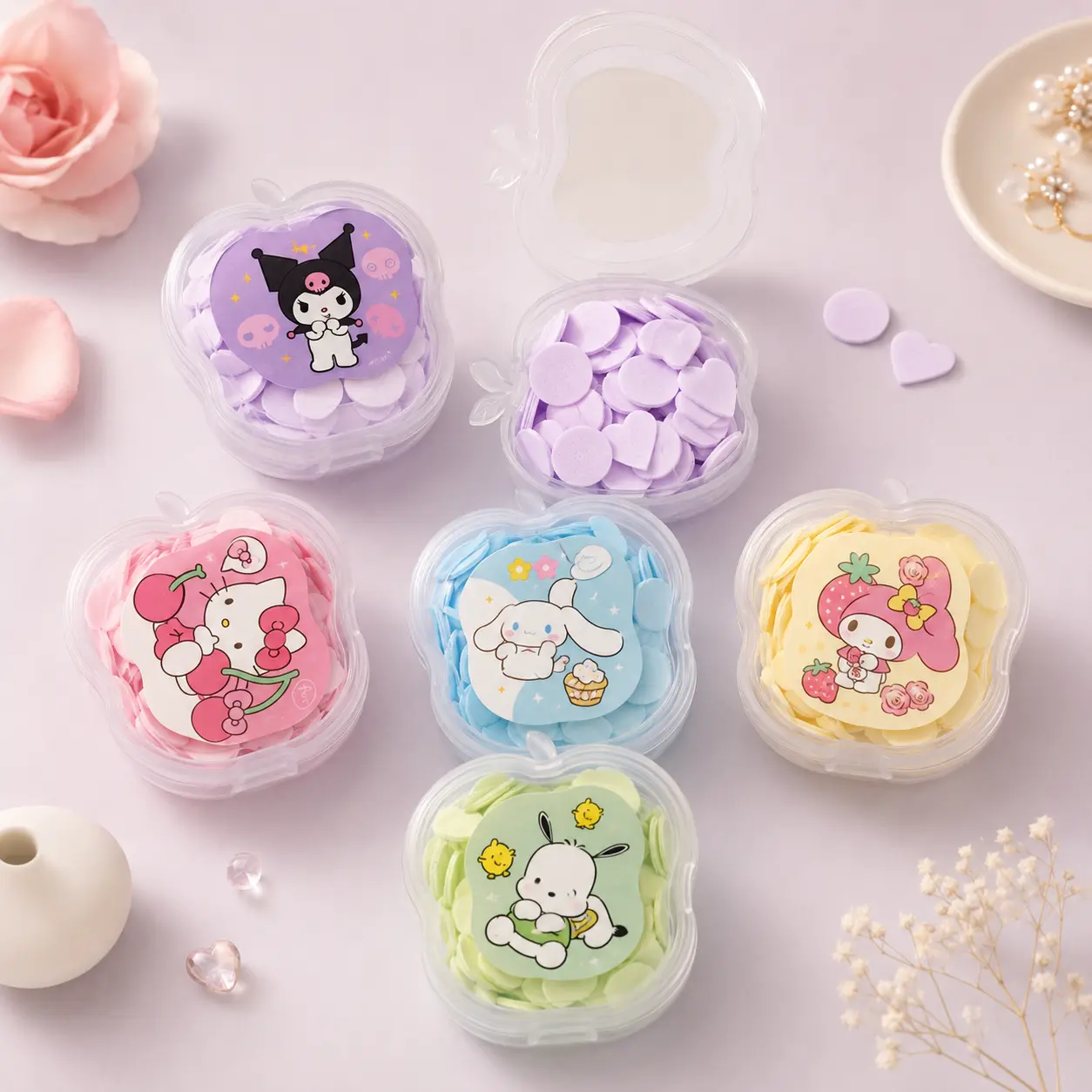 Pink Khazana Scoop mystery box filled with cute accessories and self-care products